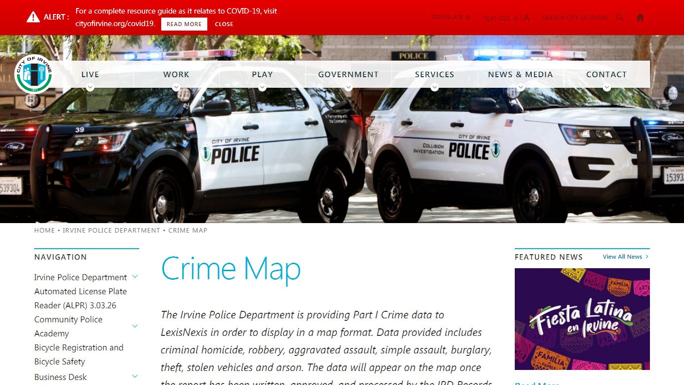 Crime Map | City of Irvine